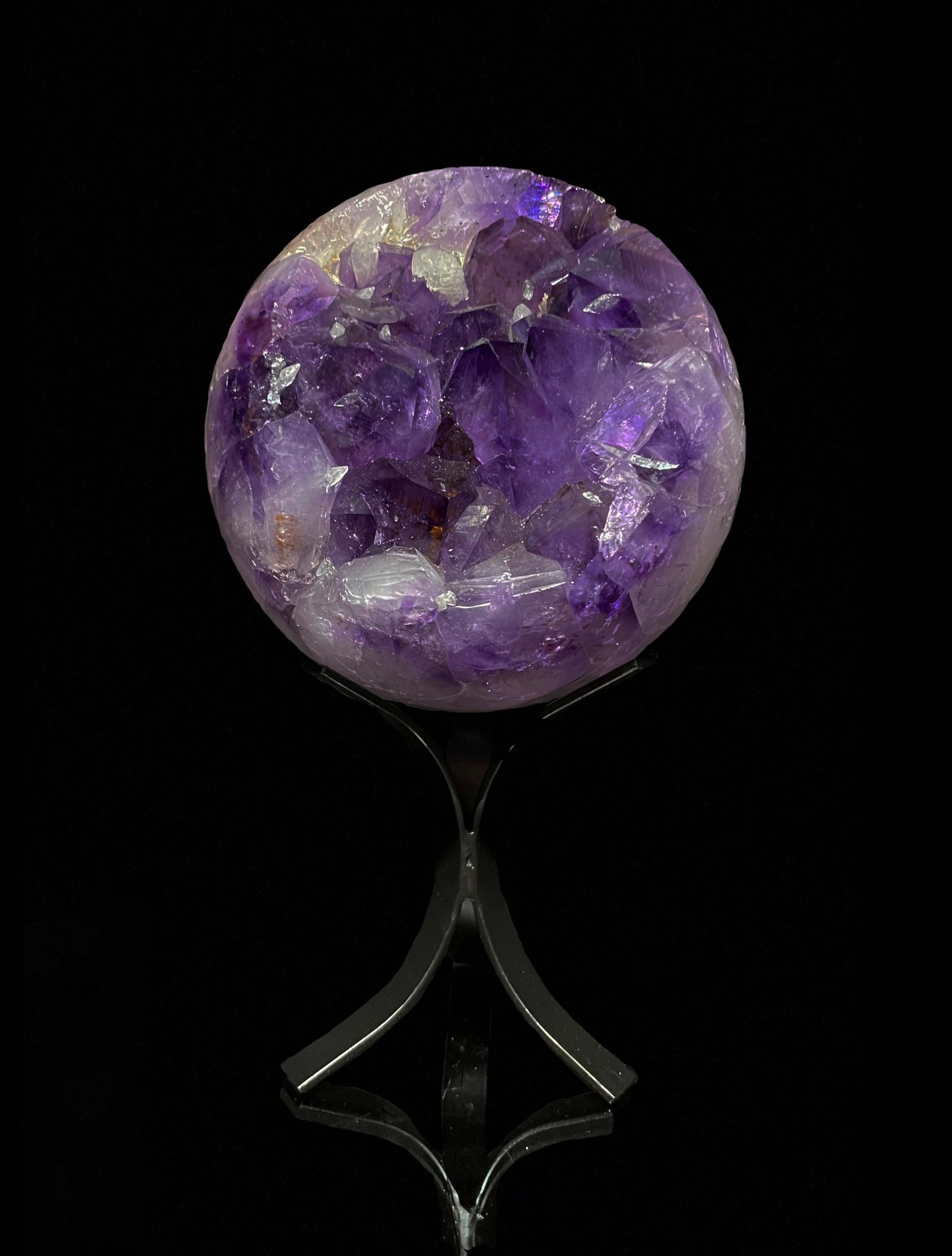 Hand-Carved Amethyst Sphere From Brazil // 5.9 Lb.