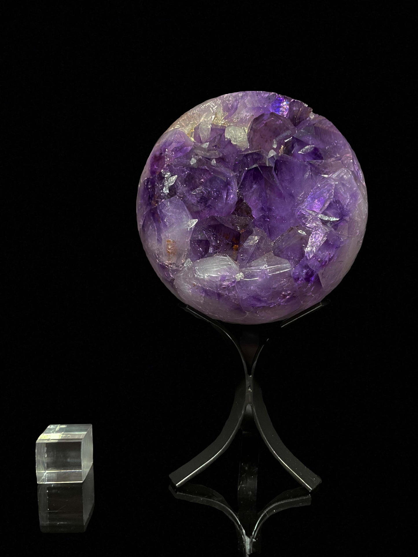 Hand-Carved Amethyst Sphere From Brazil // 5.9 Lb.