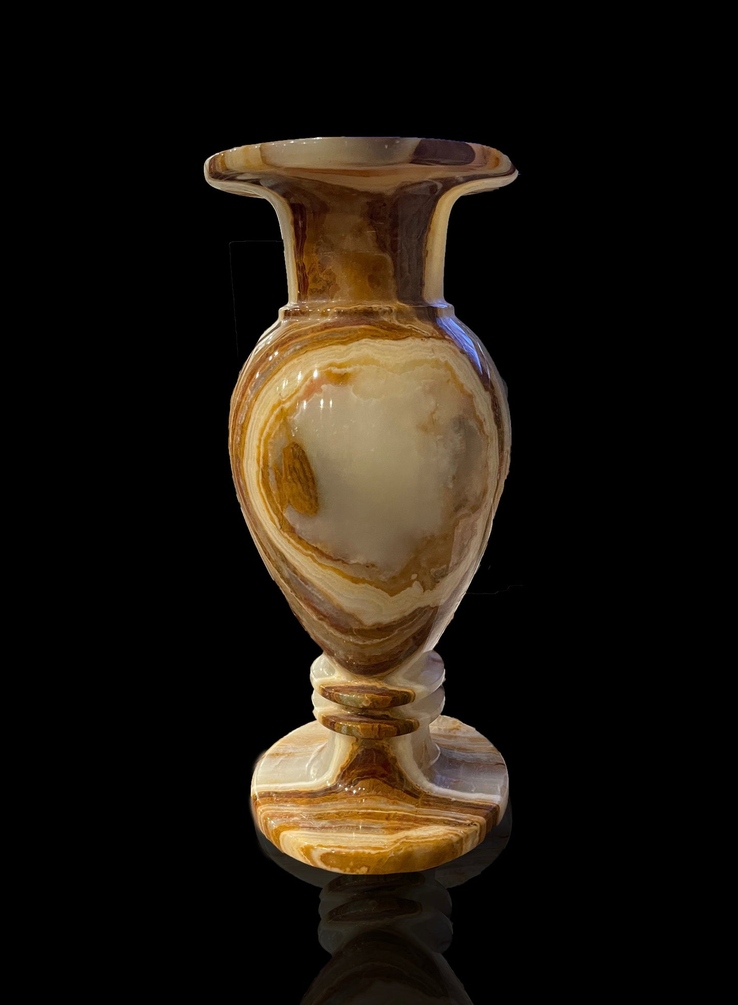 Extra Large Banded Onyx Vase // 9.14 Lb.