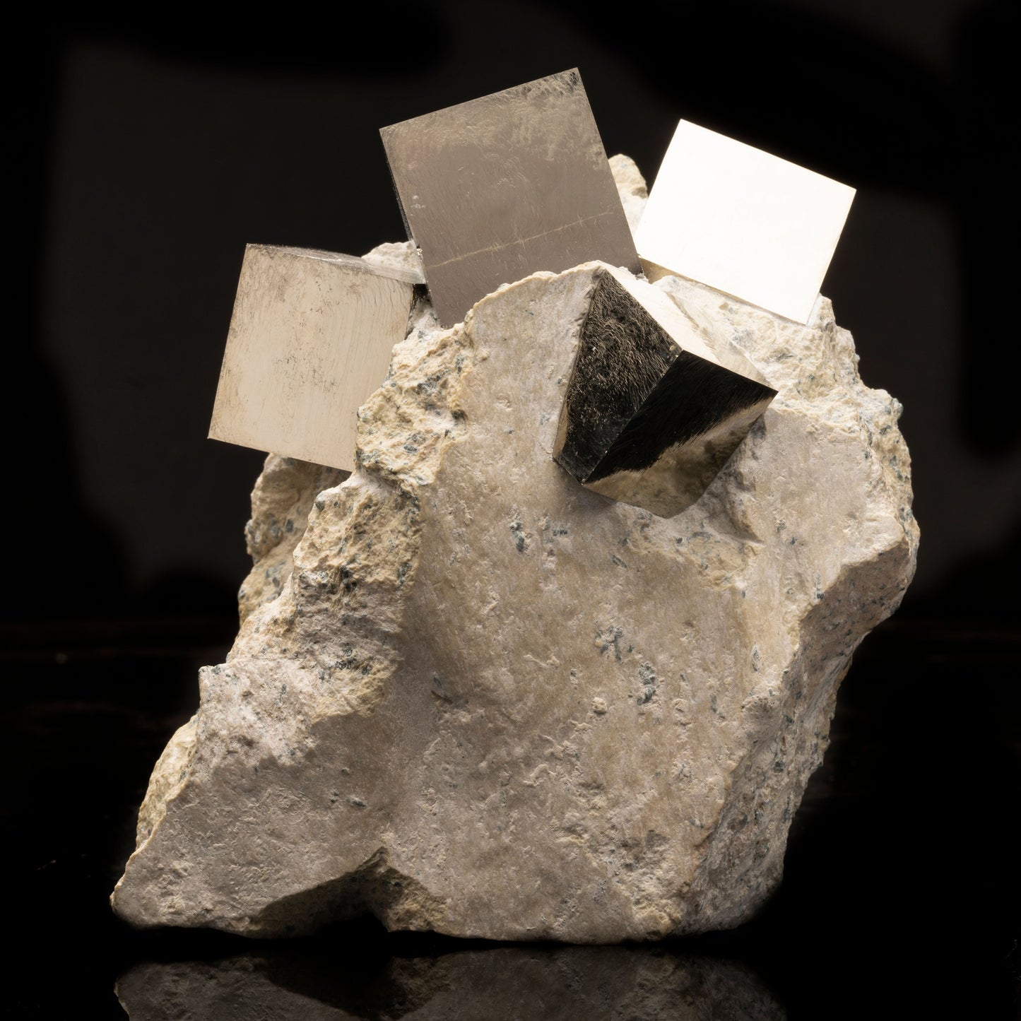 Spanish Pyrite Cubes on Basalt Matrix // 3.77 Lb.