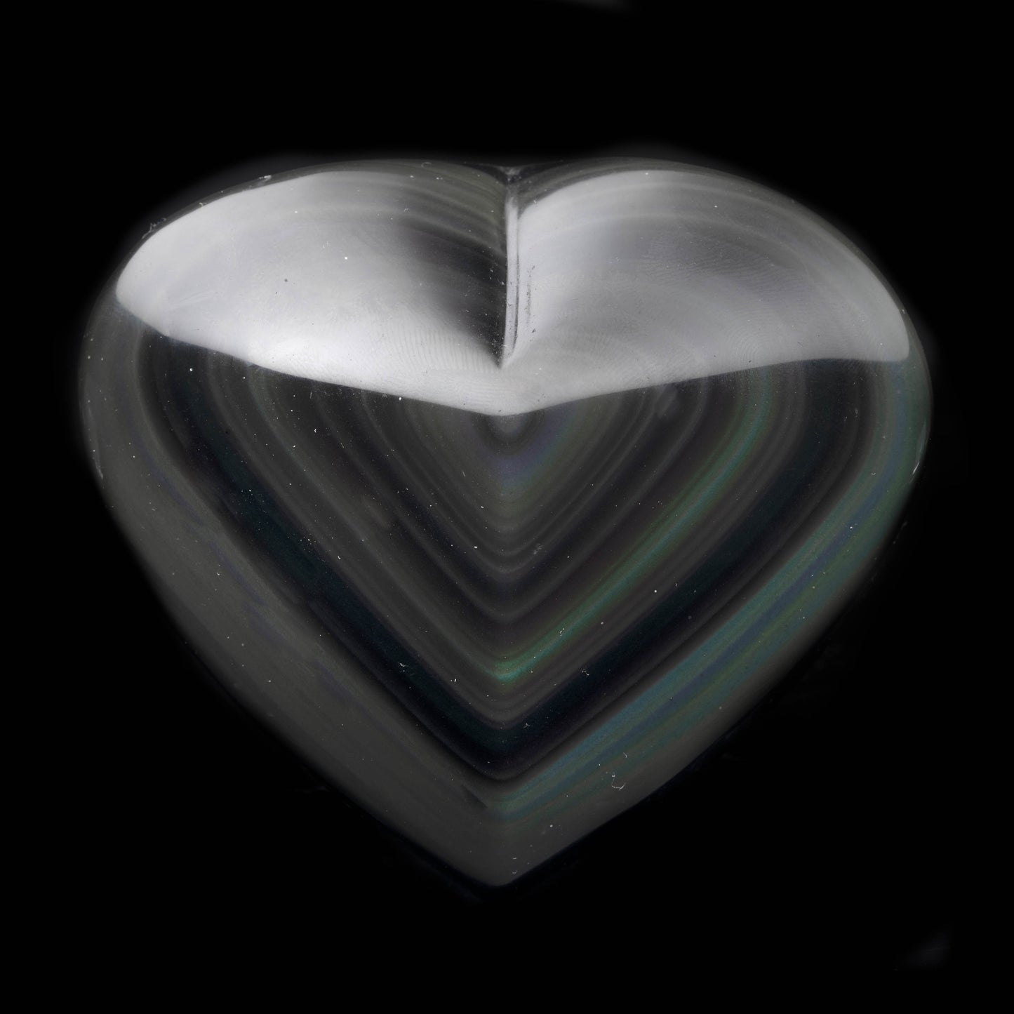 Hand-Carved Rainbow Obsidian Heart // 422 Grams