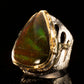 Ammolite and Sapphire Ring