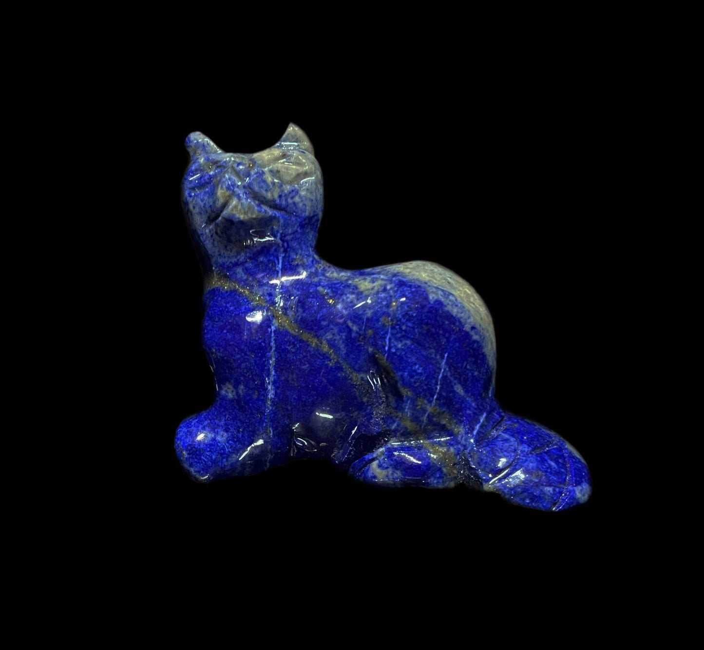 Hand-Carved Lapis Lazuli Cat // 249 Grams