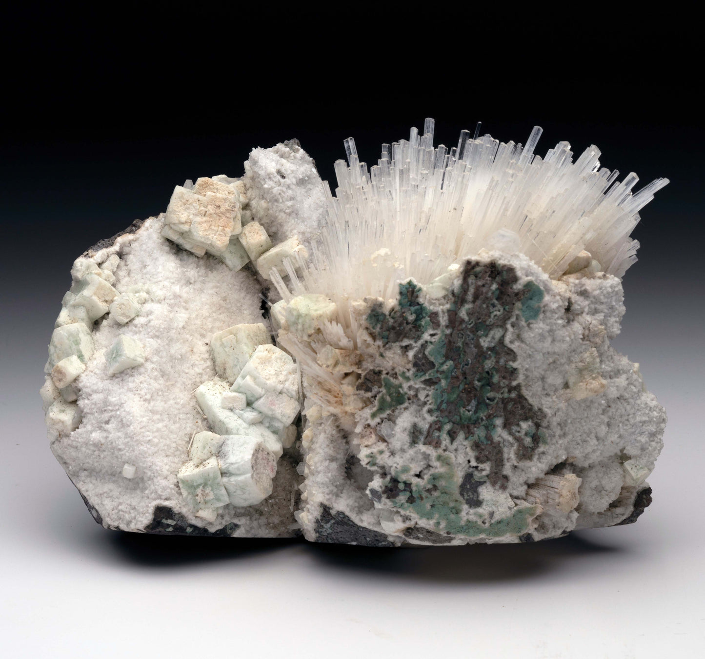 Green Apophyllite and Scolecite