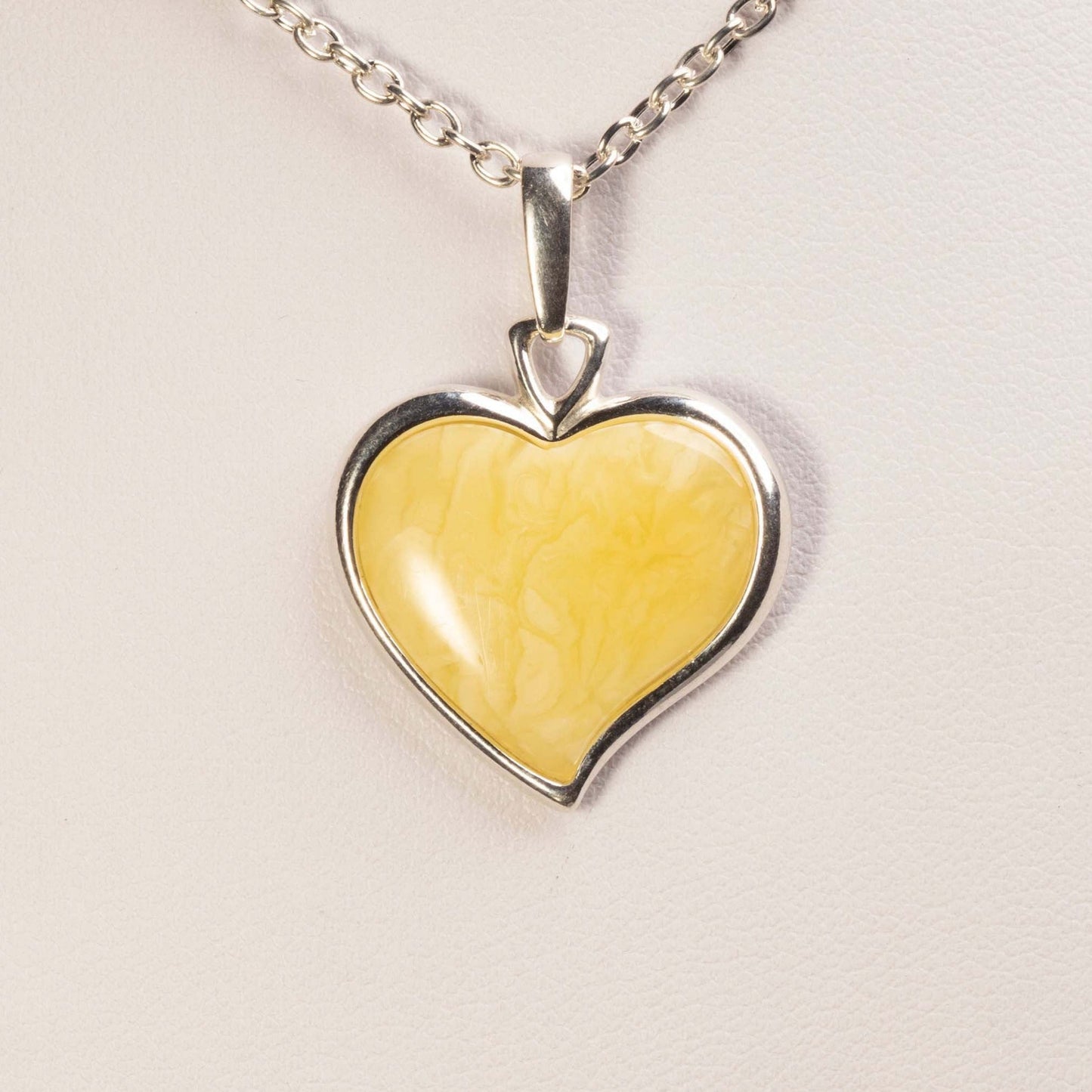 Butterscotch Amber Heart Pendant