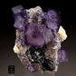 Purple Fluorite, Sphalerite, and Barite // 1.65 Lb.