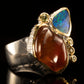 Hessonite Garnet, Doublet Opal, and Sapphire Ring