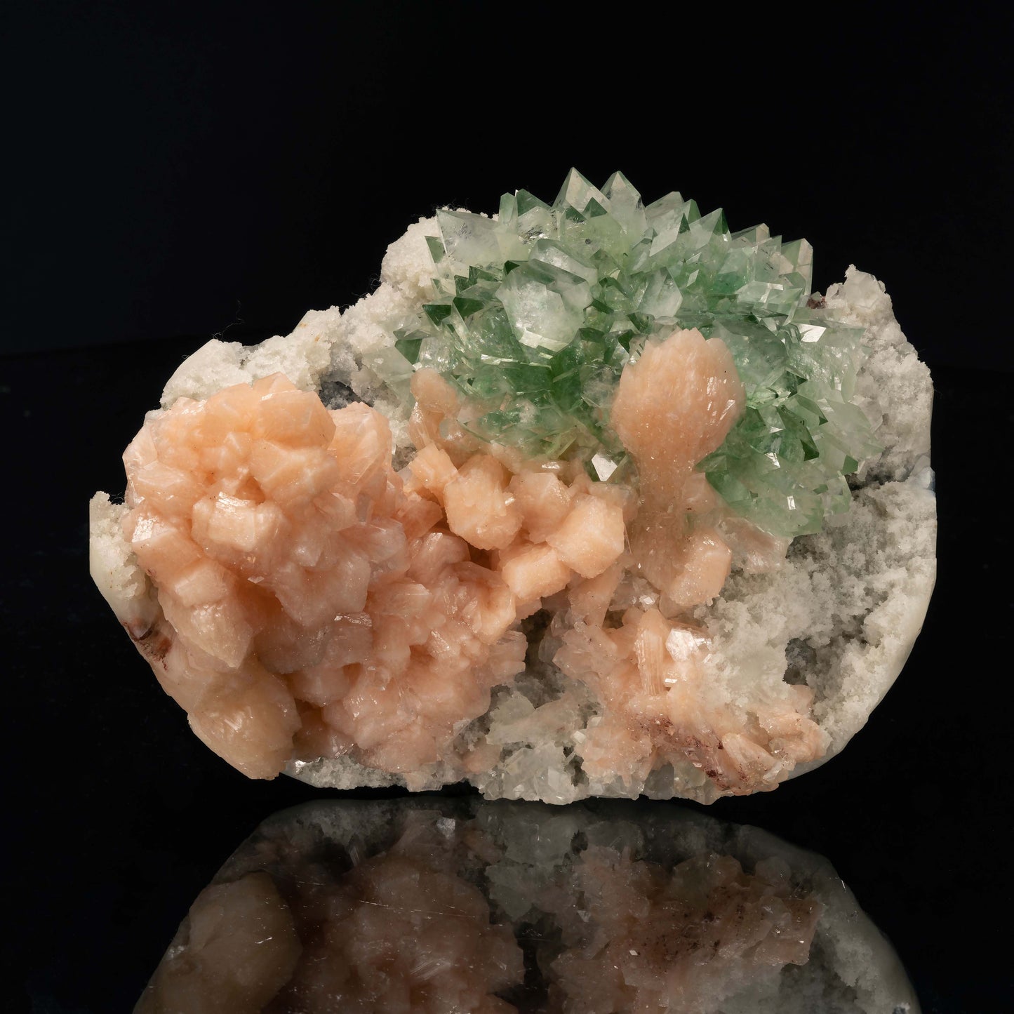 Green Apophyllite and Stilbite