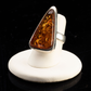 Triangular Amber Ring